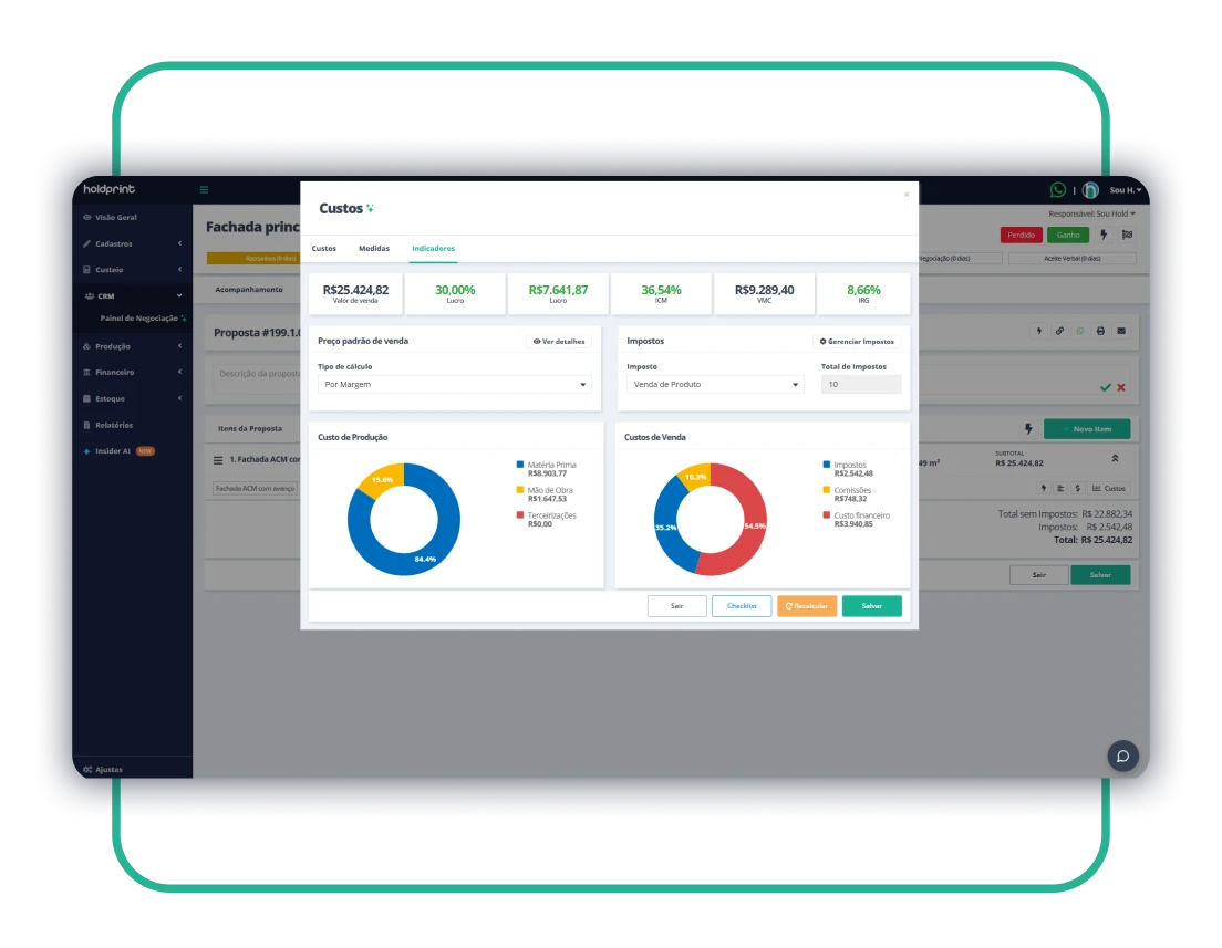 Dashboard Holdprint
